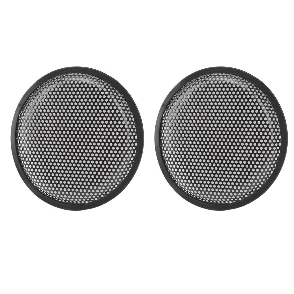 2Pcs Speaker Grill Cover 8 Inch Car RV Black Metal Iron Subwoofer Mesh Grill Cover