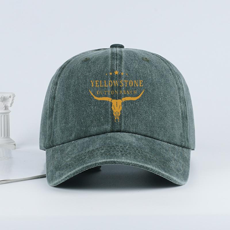 

Регулируемая винтажная бейсболка MLFO с дизайном Yellowstone Dutton Ranch, антикварная черная отделка, унисекс, повседневный стиль