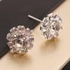1 Paar Ohrstecker Strass Charmant Legierung Blütenförmig Elegante Ohrringe für Damen