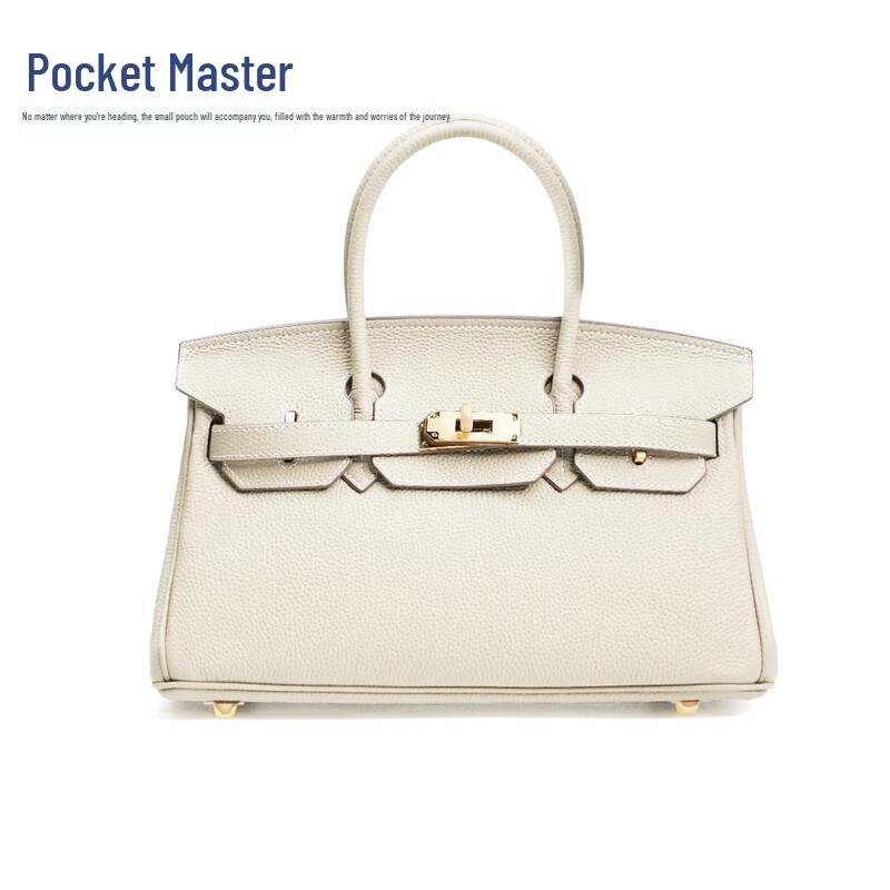 Bolsa de Mão Dou Xiaozhu Estilo Birkin em Couro Premium