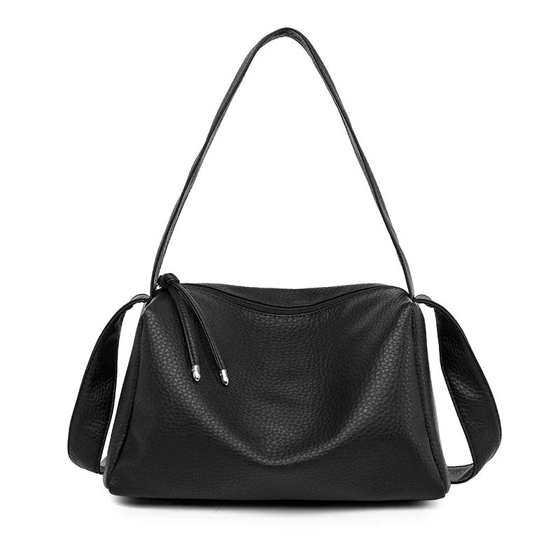 

Fashi Brand Handbag Women’s Classic Designer Shoulder Bags Leather PU Crossbody Bag for Women Solid Color Messenger Bag Female чёрный