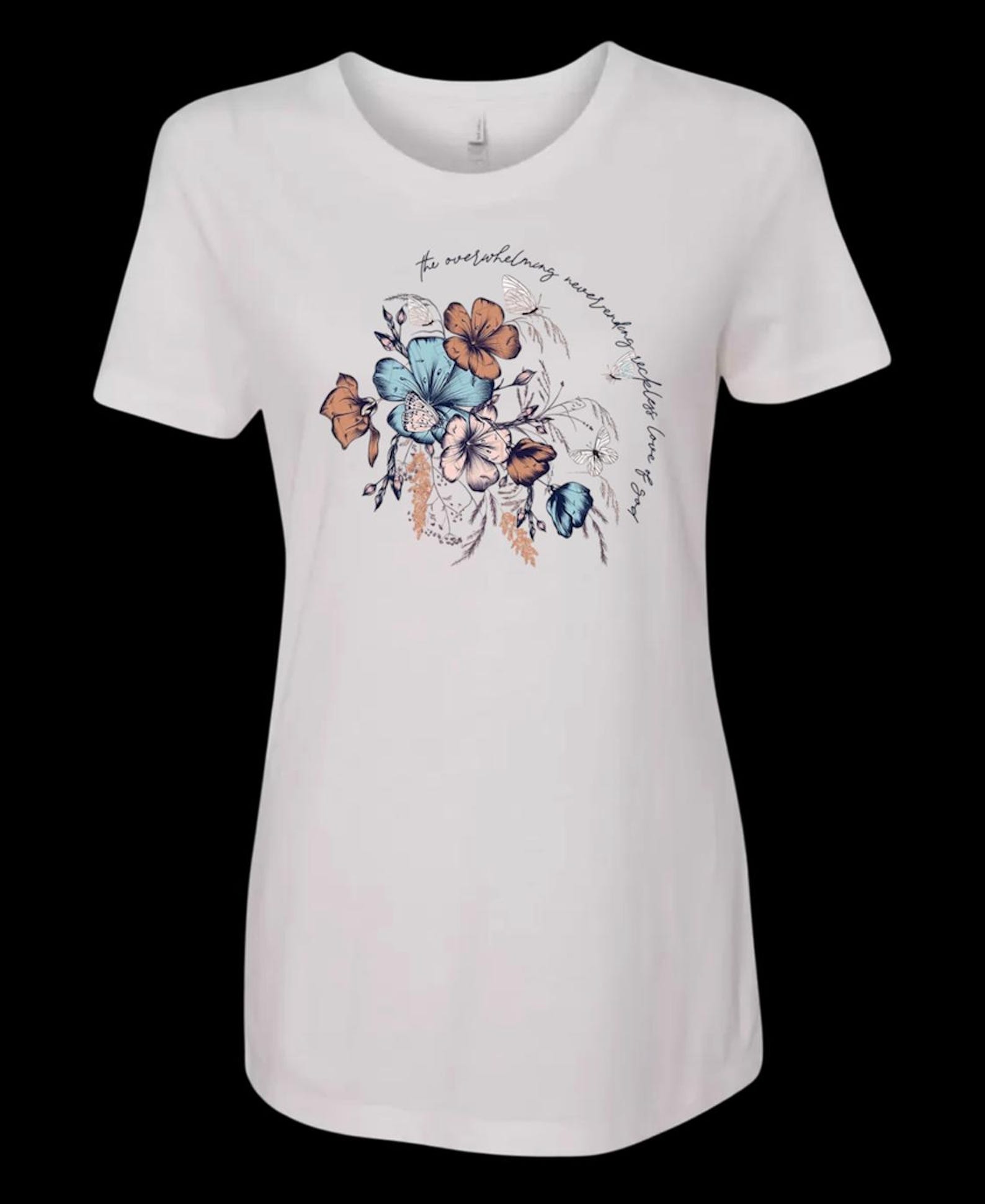 Women’s Floral Graphic T shirt – Casual Boho Chic T shirt S