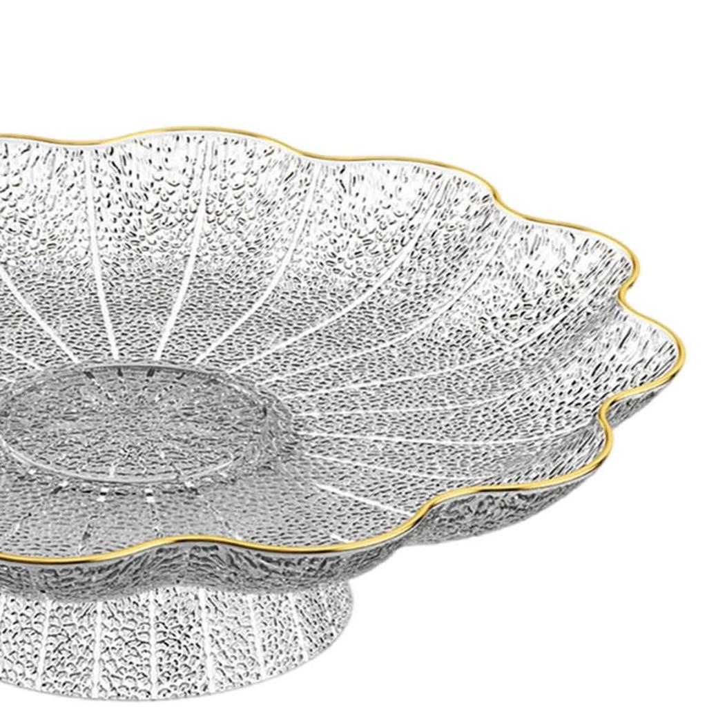Plastic Fruit Bowl Elegant Table Serving Tray Organizer for Snacks Vegetables Sweets Parties Events