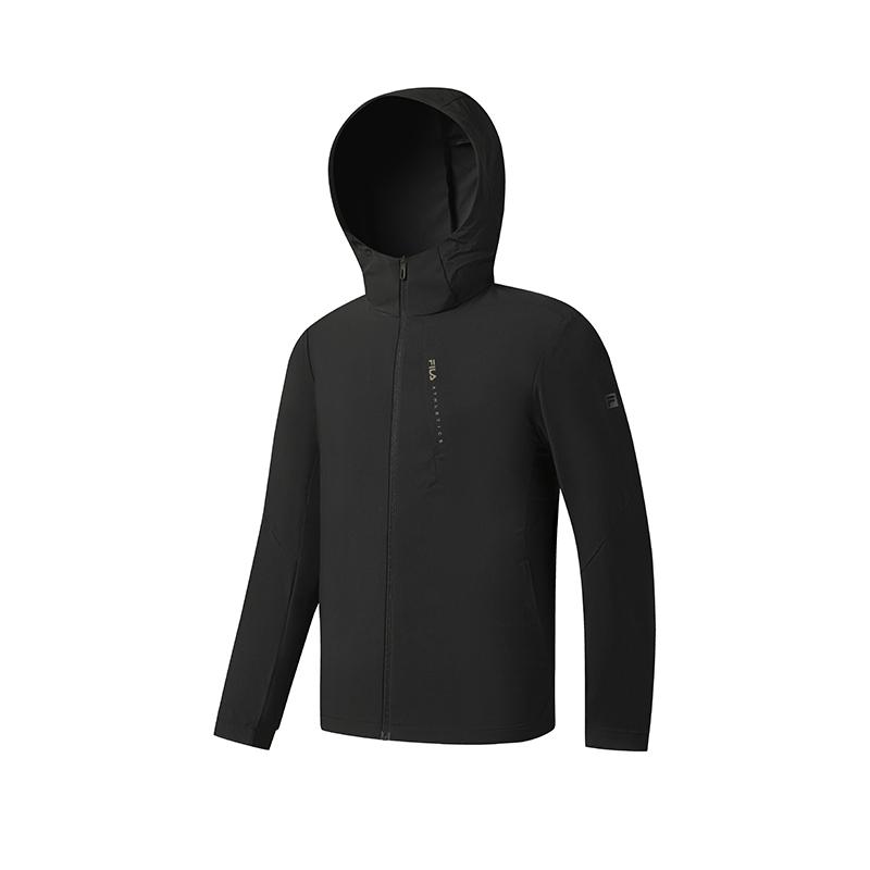 FILA Fitness Jackets Men s Pitch Black Hooded Moderate Other A11M541709FBK XL