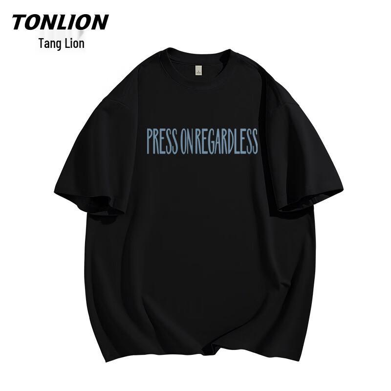 TonLion Men s Summer Pure Cotton Short Sleeve T-Shirt L