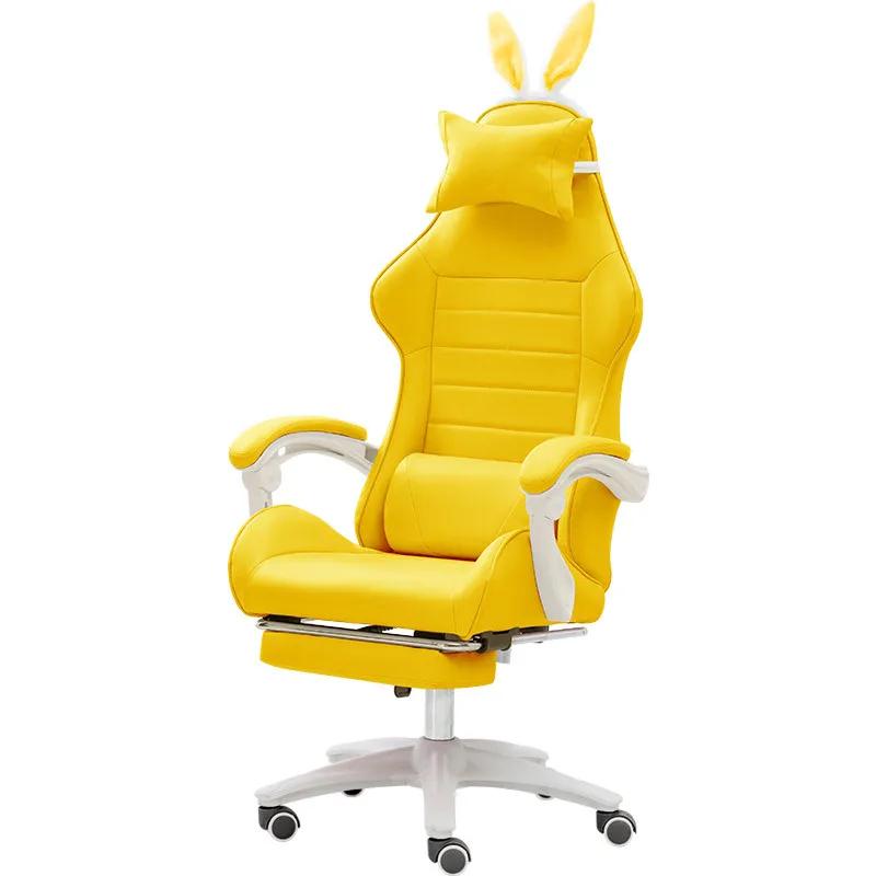 Macaron Series Ergonomic Gaming Chair - Swivel with Anchor for Girls, Live Stream/E-Sports