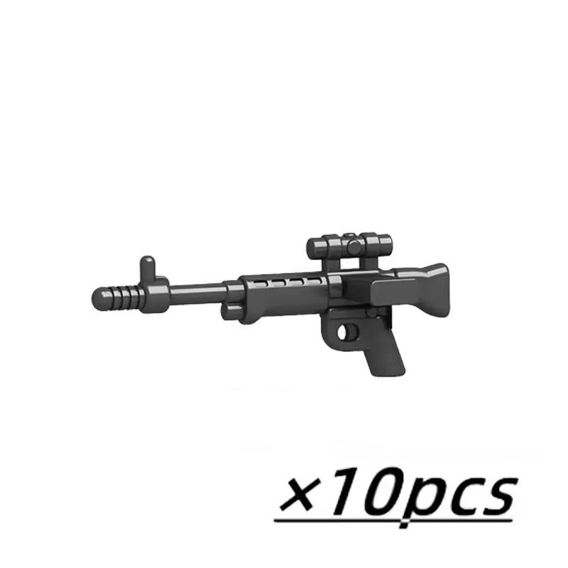 WW2 Military Weapons MOC Mini Building Blocks Figures Soldier US Soviet Rifle Gun Rocket Launcher MG42 RPG Bullet Bricks Toys