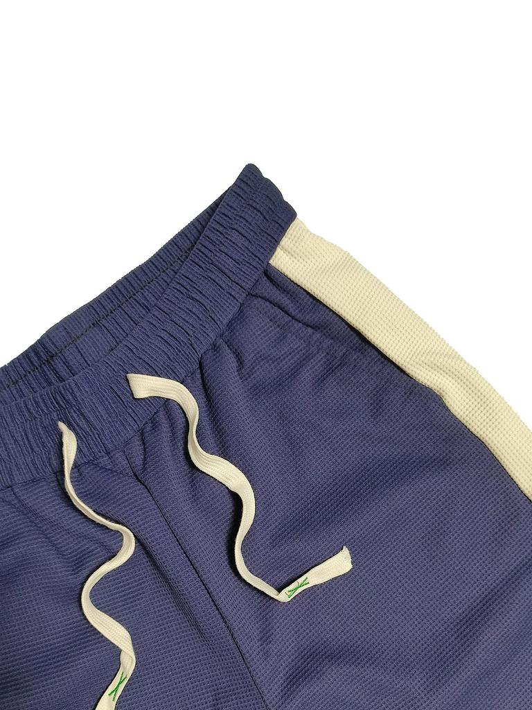 Men's Color Block College Style Cuffed Sweatpants for Spring & Autumn