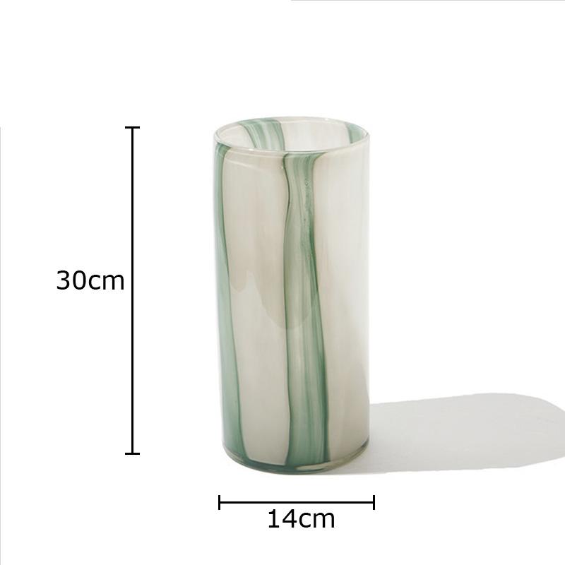 Grün Farbverlauf Bemalte Glasvase Hydroponischer Pflanztopf Tischdekoration Blumenarrangement Blumenvase Raum Ästhetische Dekoration