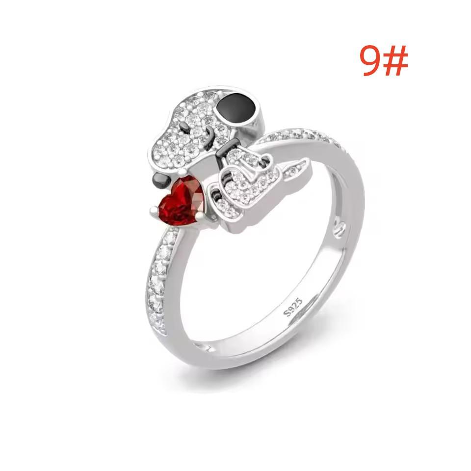 New 925 Silver Cartoon Snoopy Mickey Minnie Clip Charms Beads Fit DIY Bracelets Women Jewelry Gifts