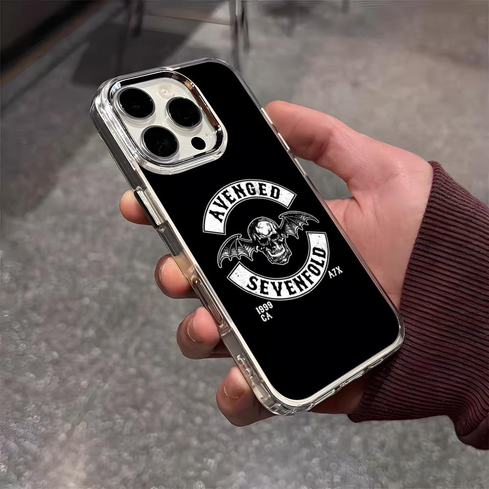 

A-Avenged Sevenfold Phone Case For IPhone 17 Air 16 E 15 14 13 12 11 Plus Pro Max Electroplated Transparent Soft Shell iPhone 14 Pro Max