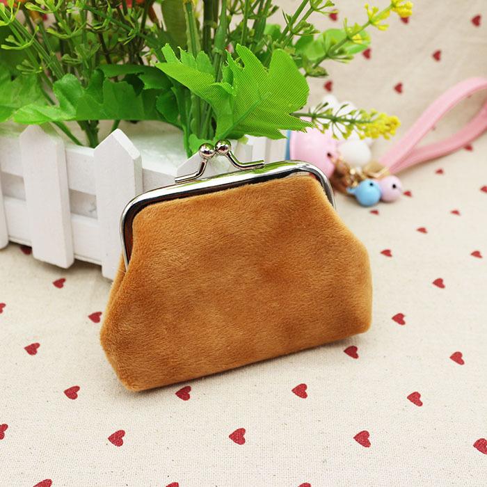 Candy color bag plush bag coin purse students fabric coin purse children small wallet small gift