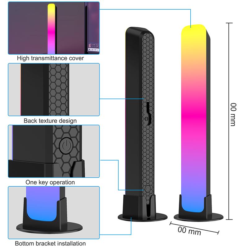 iMICE RGB Pickup Light APP Control For Computer Music Flash With Music Cool USB Light Colorful