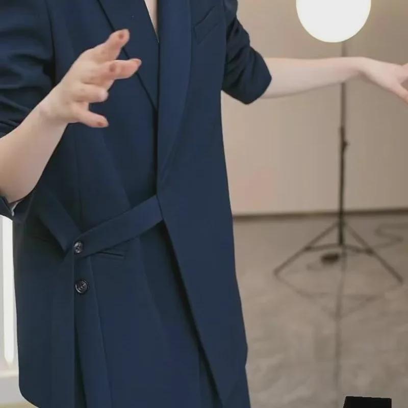 2024 Άνοιξη/Φθινόπωρο Μεγάλα Μεγέθη Στυλ Κουνιάδας Φαρδιά Παντελόνια Δύο Τεμαχίων για Γυναίκες