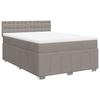 VidaXL Bed Slat Base with Mattress Taupe 160x200 Cm Fabric 3287137