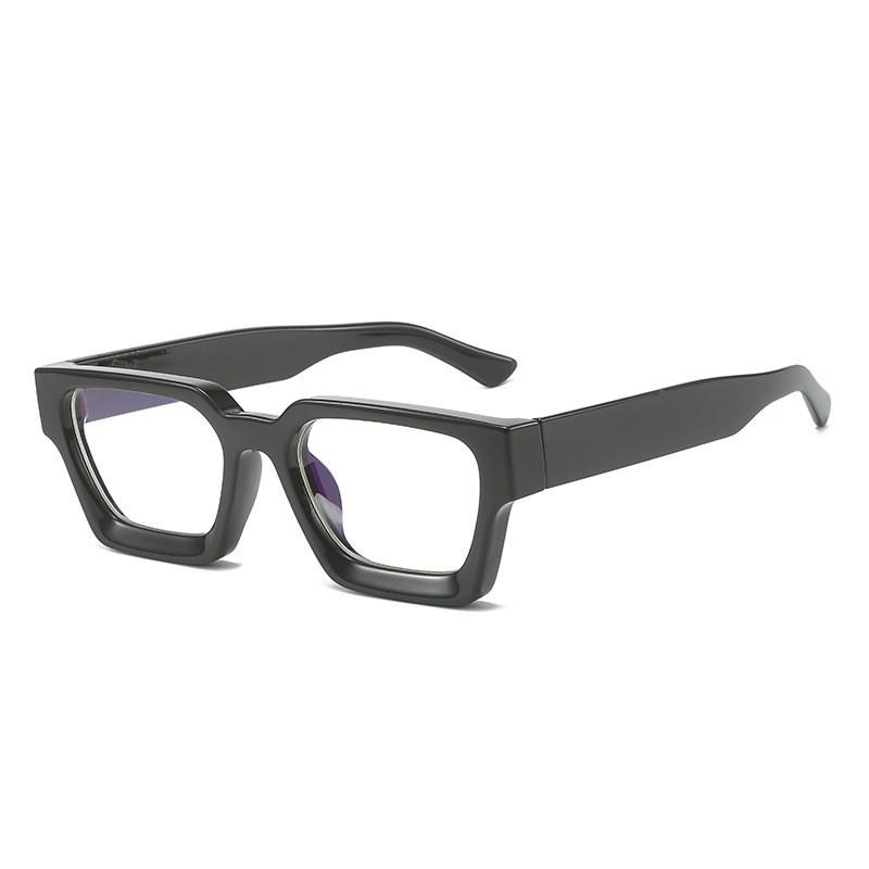 Retro Square Anti-Blue Light Glasses Men Plastics Frame Reading Glasses Myopia Flat Mirror Eyeglasses Eyewear