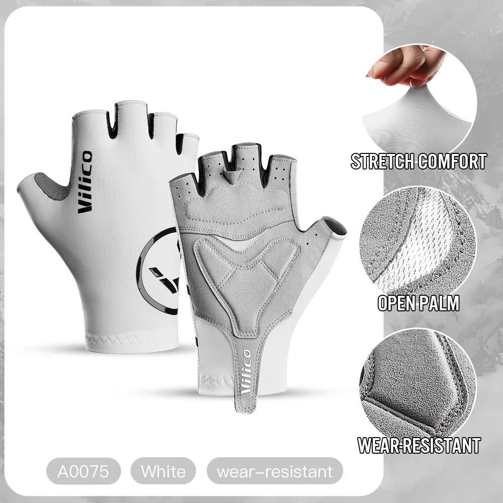 

Breaking Wind Cycling Half Finger Gloves Anti-slip Bicycle Mittens Racing Road Bike Glove MTB Biciclet Guantes XL