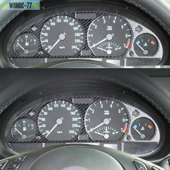 For BMW E30 3 Series 325i M3 82-93 Carbon Fiber Dashboard Gauge Panel Cover Trim