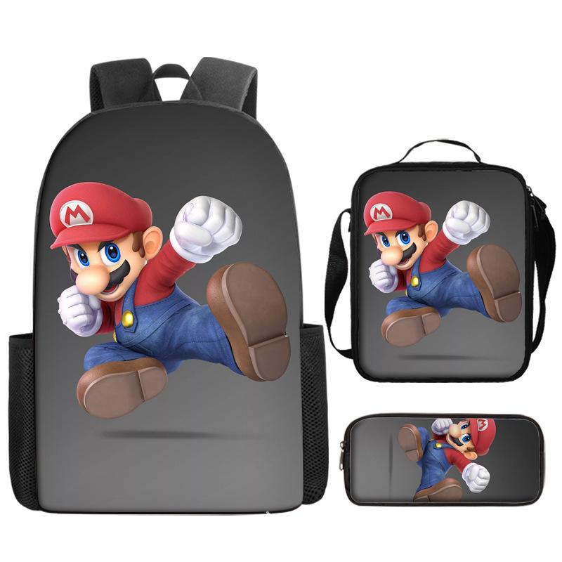 Super Elementary School Bag Cartoon Anime Backpack Mario Backpack Super Satchel