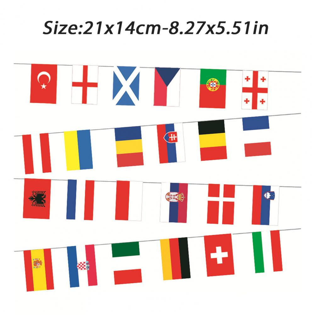 24 European Countries String Flags Mini Bunting Banners National Country Decoration for School Sports Events Grand Opening Party