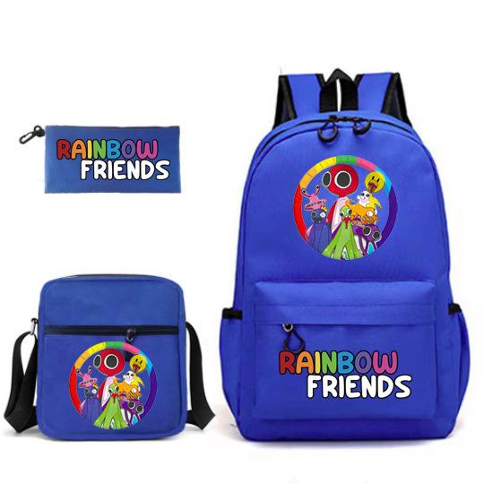 Rainbow Friends Rainbow Friends Game Original Styling Backpack Three-Piece Cartoon Student School Bag