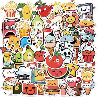 50 Cartoon Mood Life Graffiti Stickers Personalized Decorative Guitar Notebook Suitcase DIY Waterproof