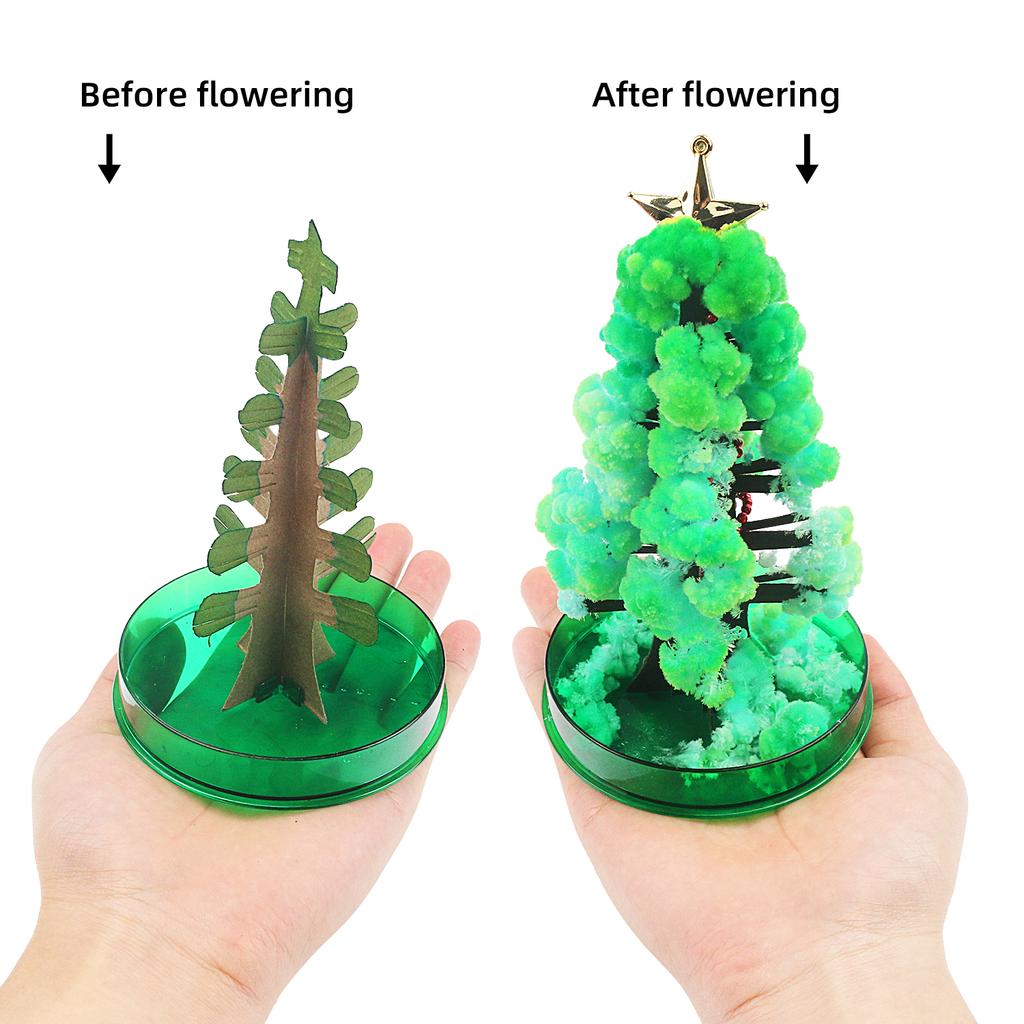Magically Paper Sakura Crystal Trees Christmas Magic Growing Tree Japan Desktop Cherry Blossom Science Toys Novelty Funny Gift