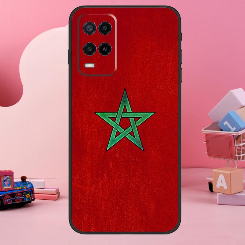Marokko Flagge Marokkanische Hülle Für OPPO A74 A54 A94 A15 A16 A17 A57 A77 A57s A52 A72 A91 A93 A96 A5 A9 A31 A53 Hülle