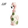 Pink Desk Ornament for Girls Cute Resin Flamingo Decorative Vase Flower Holder Figurine Statues Living Room Tabletop Dried Artificial Flowers,
