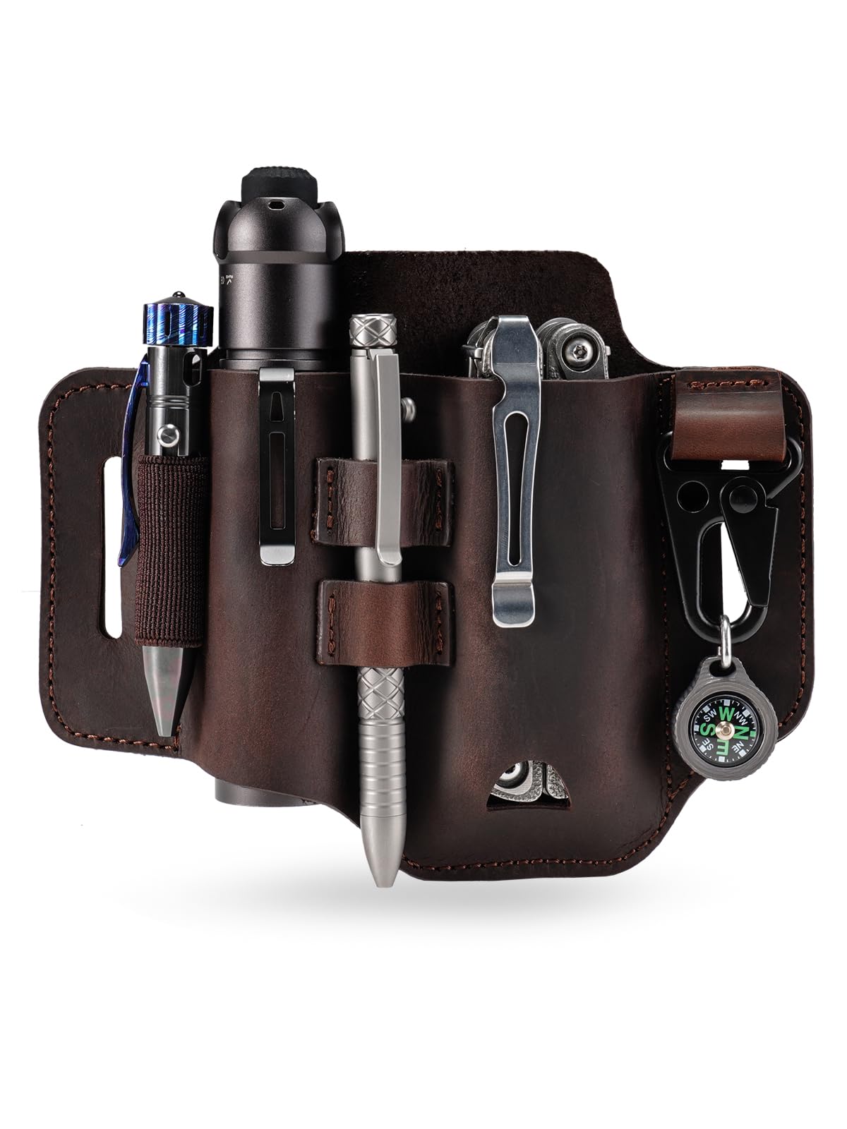 

Кожаный органайзер для ремня EDC ST2 для Leatherman и брелка Идеально подходит для работы и на каждый день Идеальный подарок для мужчин Ножны для мультитула, инструменты,