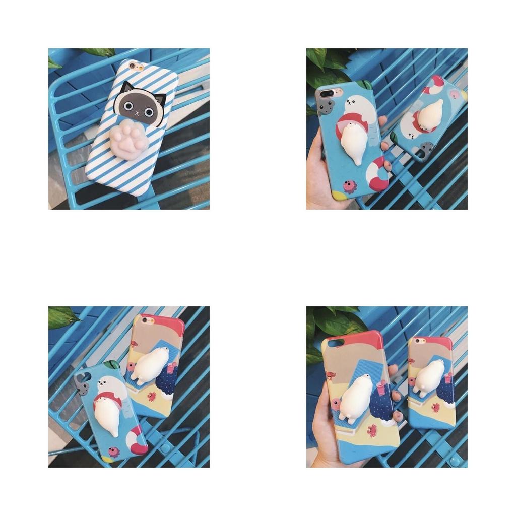 Zachte 3D Squishy Siliconen Kat Panda TPU Telefoonhoesje Cover Voor Iphone 6 6s 7 Plus