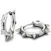 Spitzer Stecker Runde Edelstahl-Klappohrringe Gothic Rock Dreieck Creolen für Damen