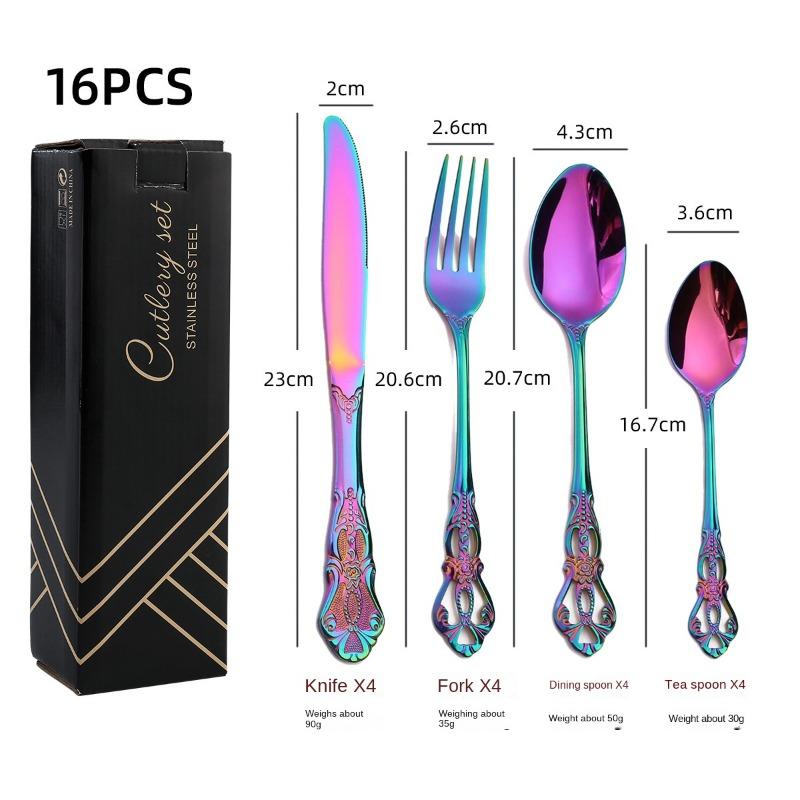 HANYANG vesela din oțel inoxidabil pentru hotel de familie consumabile set cuțit pentru friptură, furculiță și lingură vesela în stil occidental