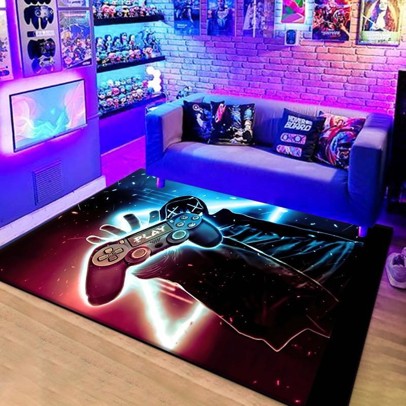 3D Game Console Controller Carpet for Living Room Children's Bedroom Crawling Mat Non-Slip E-sports Hall Decor Rug Home Doormat
