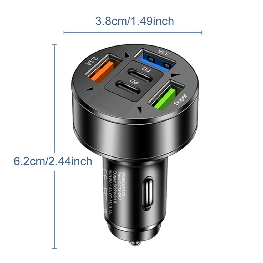

Car Phone Charger Type C Pd Super Fast Charging Mobile Phone Socket Adapter in Car Type C Pd Super Fast Charging Mobile Phone чёрный