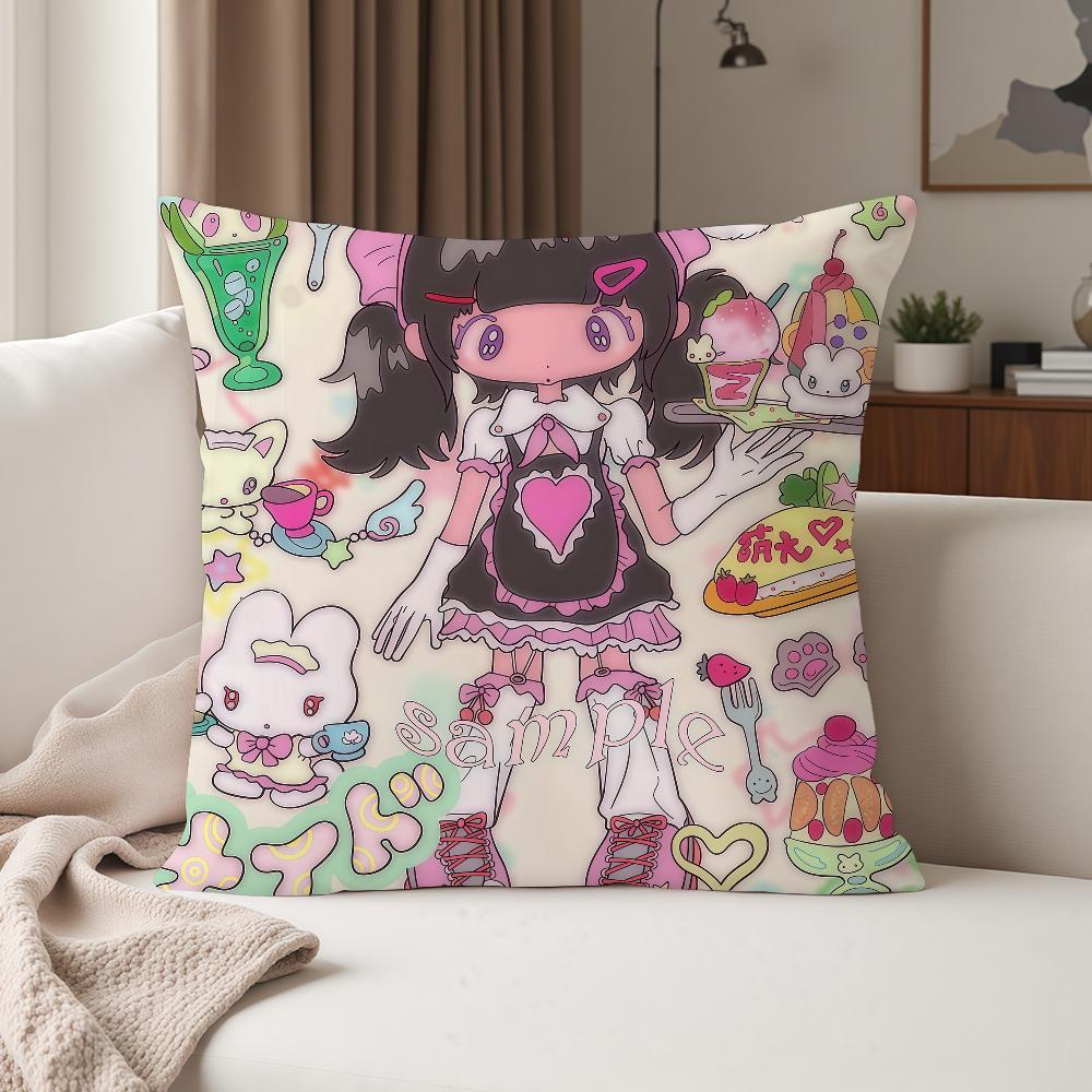 Cartoon Y2K Cute Pillow Case Suitable For Bedrooms Living Rooms Cars Home Decoration