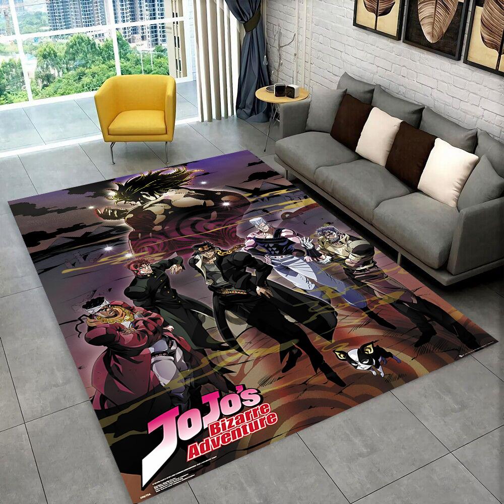 3D Jojo's Bizarre Adventure Cartoon Anime Carpet Rug for Living Room Bedroom Home Sofa Decoration,kids Play Non-slip Floor Mat