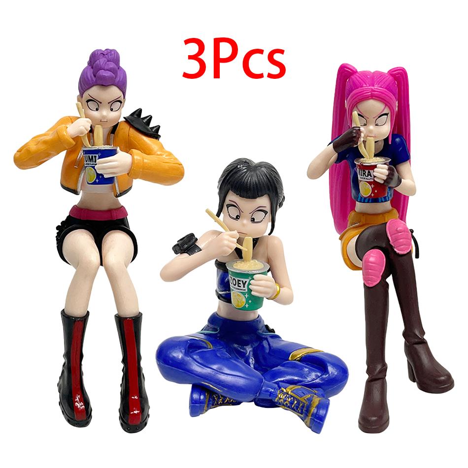 

New 3Pcs/Set K-pop Figure Model Rumi Mira Zoey Anime Figurine Collection Statue Desk Decoration Dolls Children Toys Christmas