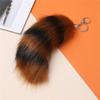 Plush Foxes Tail Keychain Soft And Cute Accessory Plush Keyring Decors For Bags Keys Or Home Decors 18cm Long