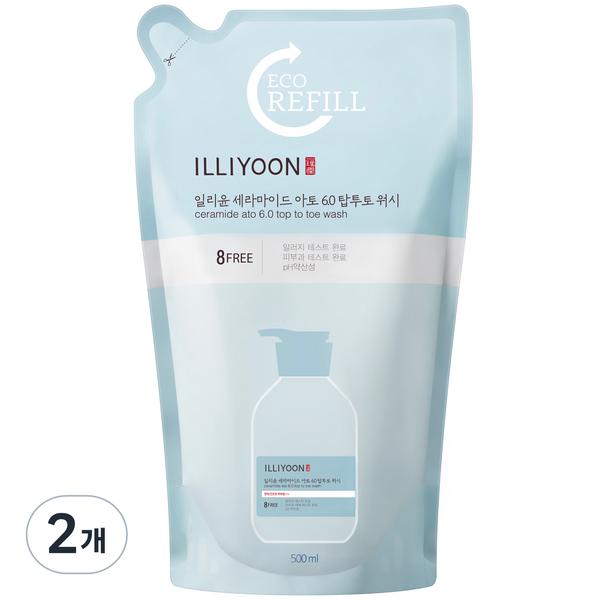 

Illiyun Ceramine Ato 6.0 Toptutto Wash Refill типа, 2 штуки, 500мл корейская косметика