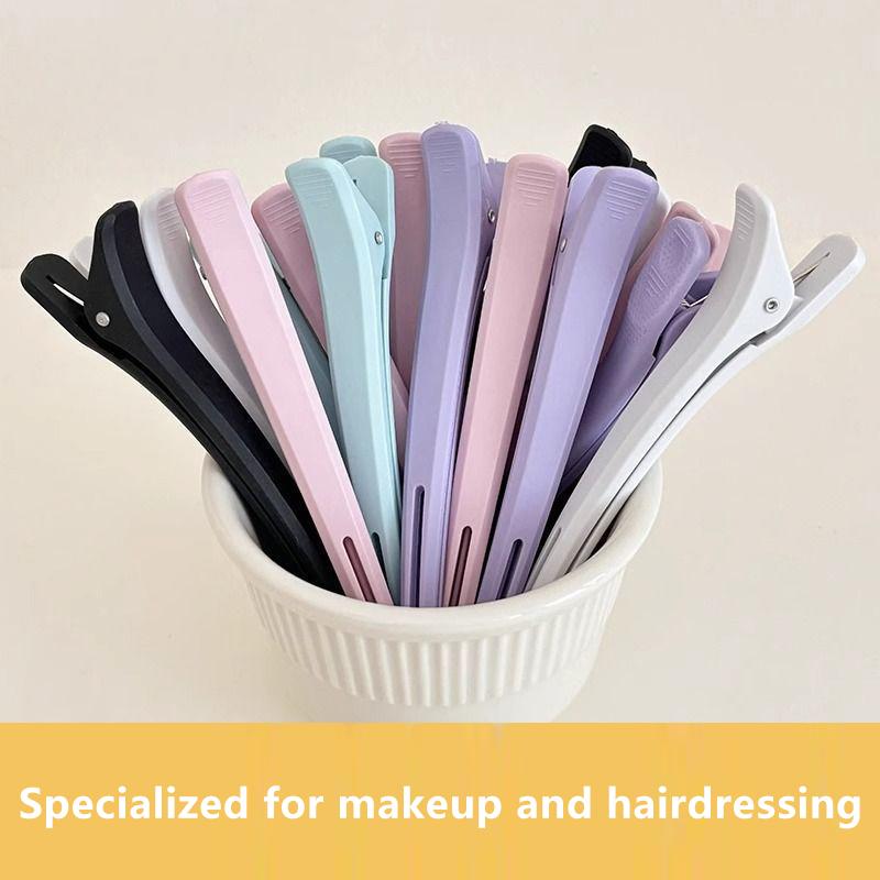 6Pcs Barbershop Accessories Long-Mouthed Duckbill Clip Hair Stylist For Hairdressing Barber Shop Styling Tool Care Beauty Health