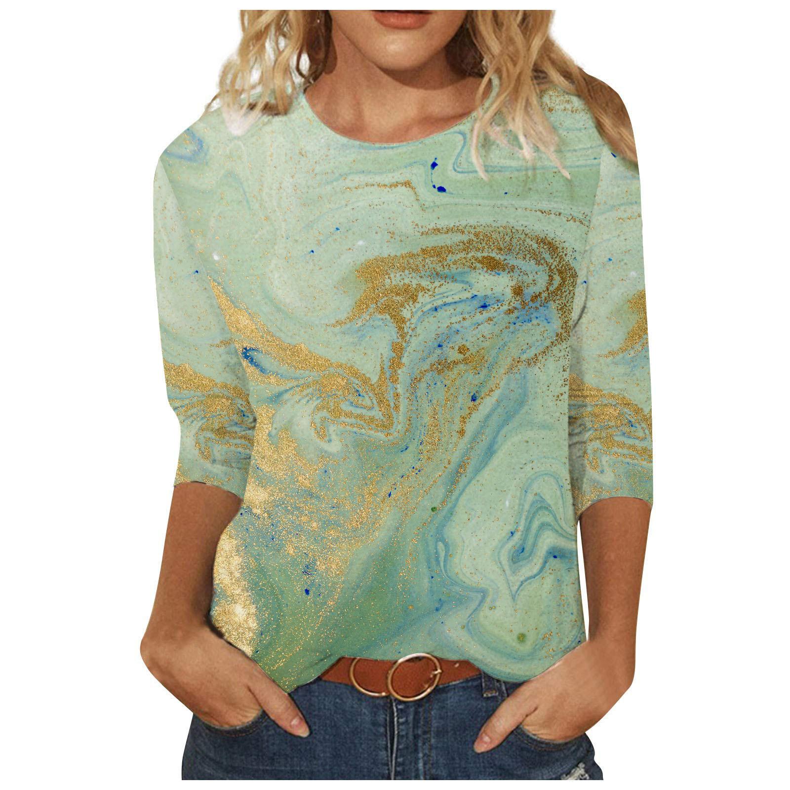 

Элегантные женские блузки с 3D цветочным принтом, топы с длинными рукавами, осенние и зимние женские футболки, одежда большого размера для девочек Y2k 4XL