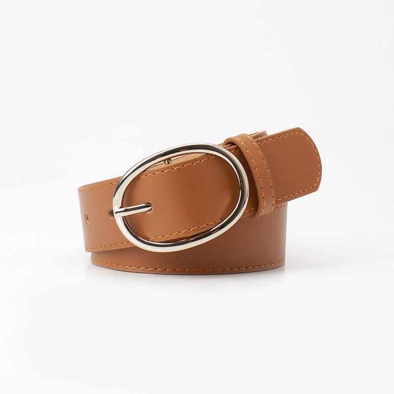 Leather Belt For Women With Alloy Buckle And Pu Material Stylish Casual Accessory For Office And Daily Wear
