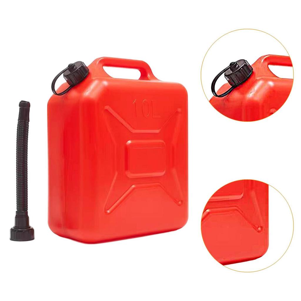 Auto Tank Container Bucket for Liquids Red Car Motorcycle Refueling Adventure SUV Vehicles