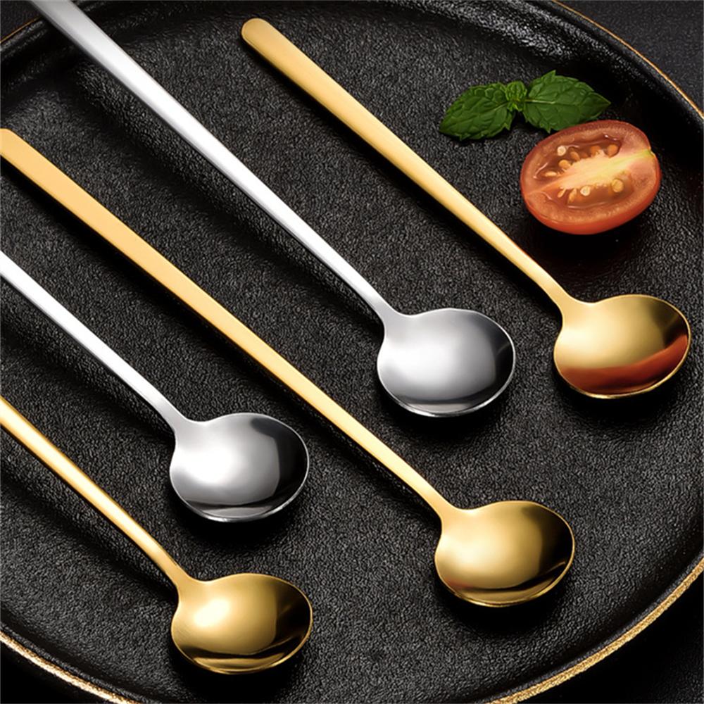 Stainless Steel Round Spoon Bird's Nest Tremella Spoon Honey Dessert Wedding Ceremony Mixing Spoon Coffee Spoon