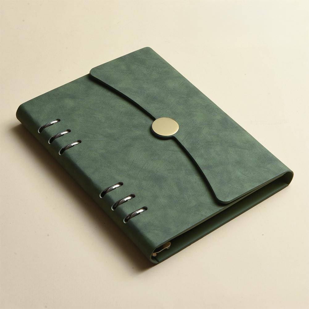 

A5 Leather Loose Leaf Notebook Folding Notebook Office Business Study Notebook Stationery Supplies Gift зелёный