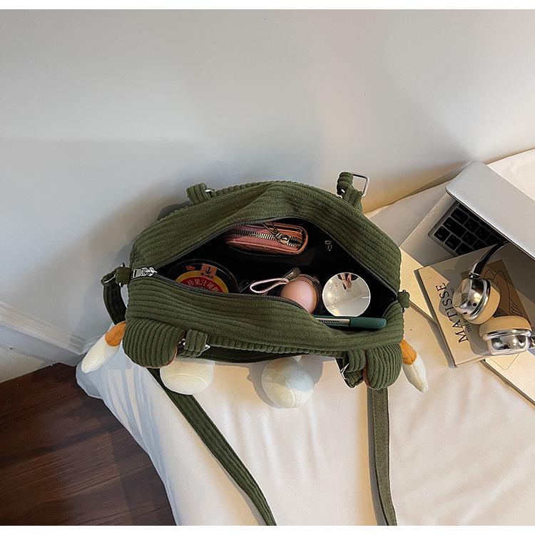 Sac bandoulière patchwork Capybara dessin animé en peluche 2025 - Grande capacité, design mignon