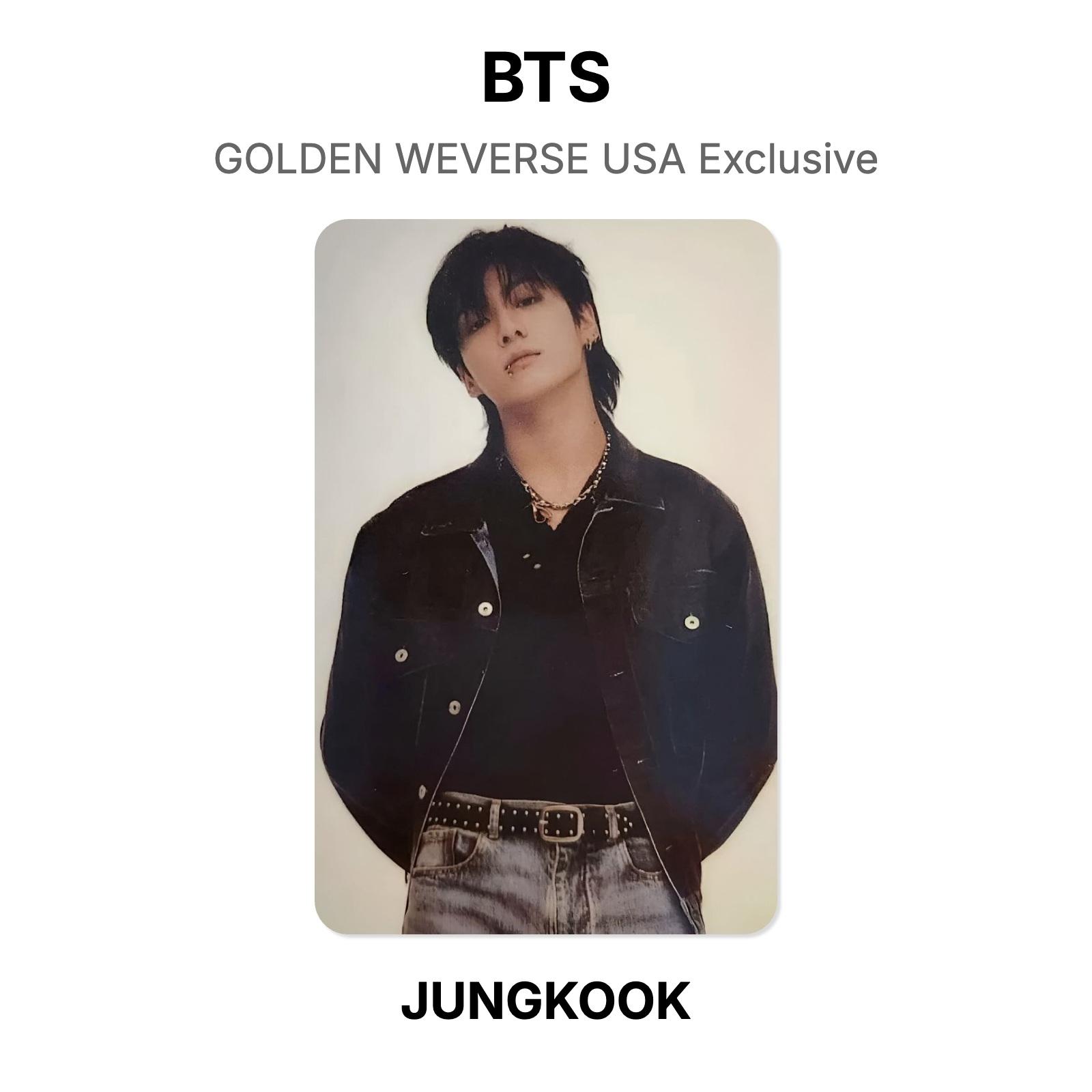 BTS JUNGKOOK GOLDEN WEVERSE USA Exclusive Official Photocard JUNGKOOK