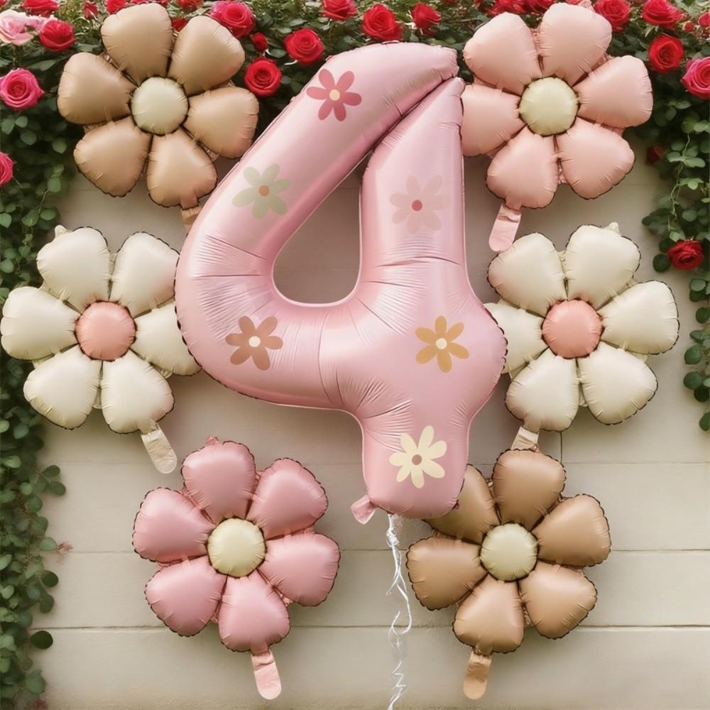 Large 0-9 Number Balloons 32inch Daisy Balloons Set Birthday Party Decorations Supplies