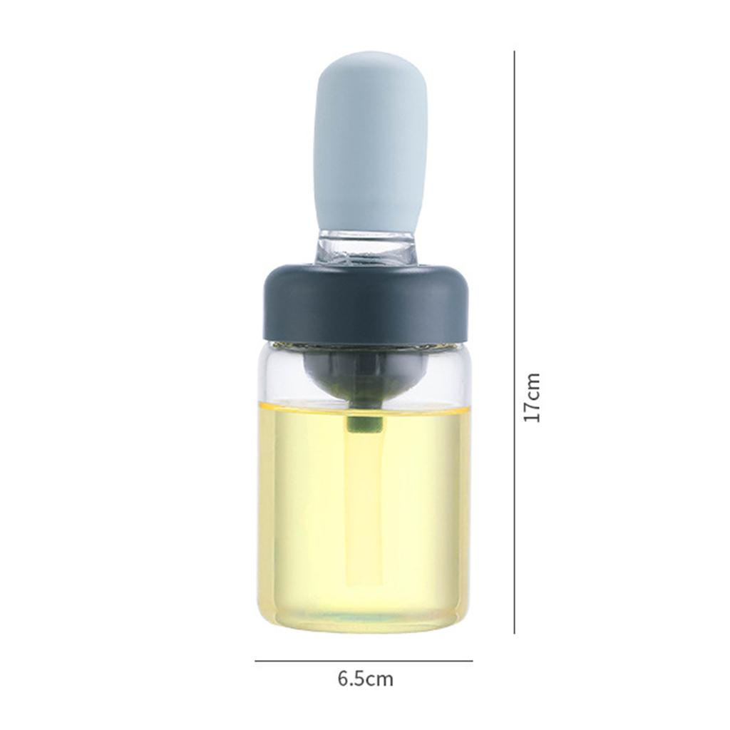 Portable Oil Sauce Spice Bottle Oil Dispenser With Silicone Brush For Cooking Baking Bbq Seasoning Kitchen Food Grade Oil Can